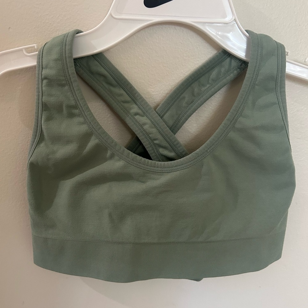 Green Sports Bra
